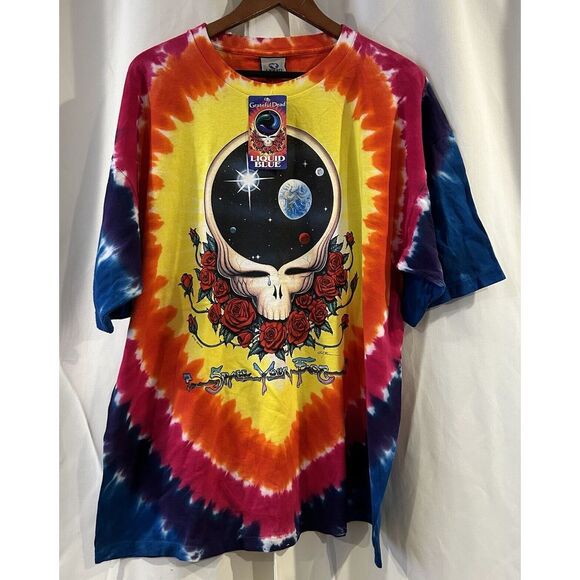 Grateful Dead Other - Vintage Grateful Dead Space Your Face T Shirt Liquid Blue 1992 2X